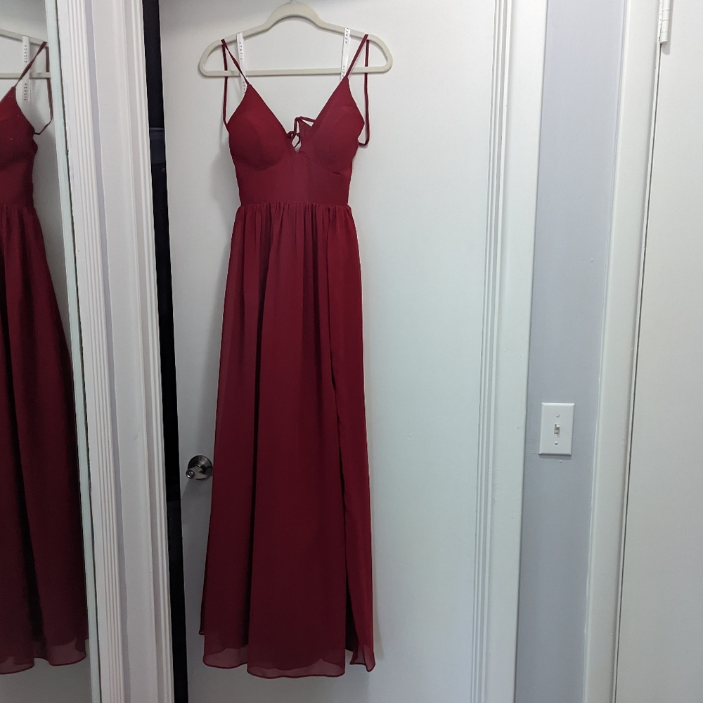 Azazie bridesmaid dress - burgundy